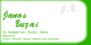 janos buzai business card