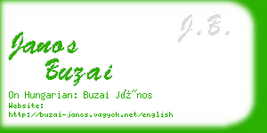 janos buzai business card